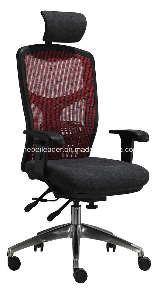 Adjustable Armrest Metal Base Computer Chair Mesh High Back Functional Office Chair (LDG-831C)