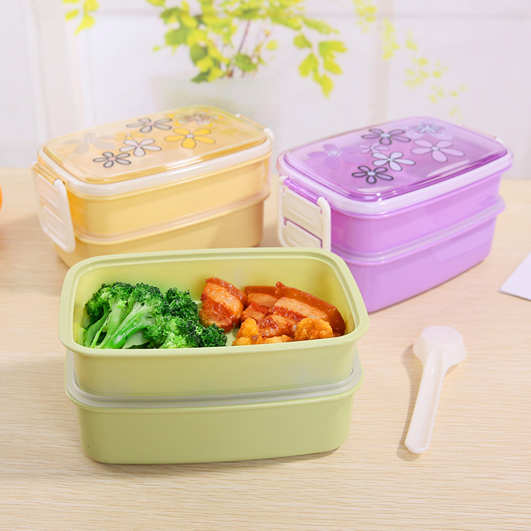 Microwave BPA Free Stackable Bento Box Leakproof 2 Tier Lunch Box