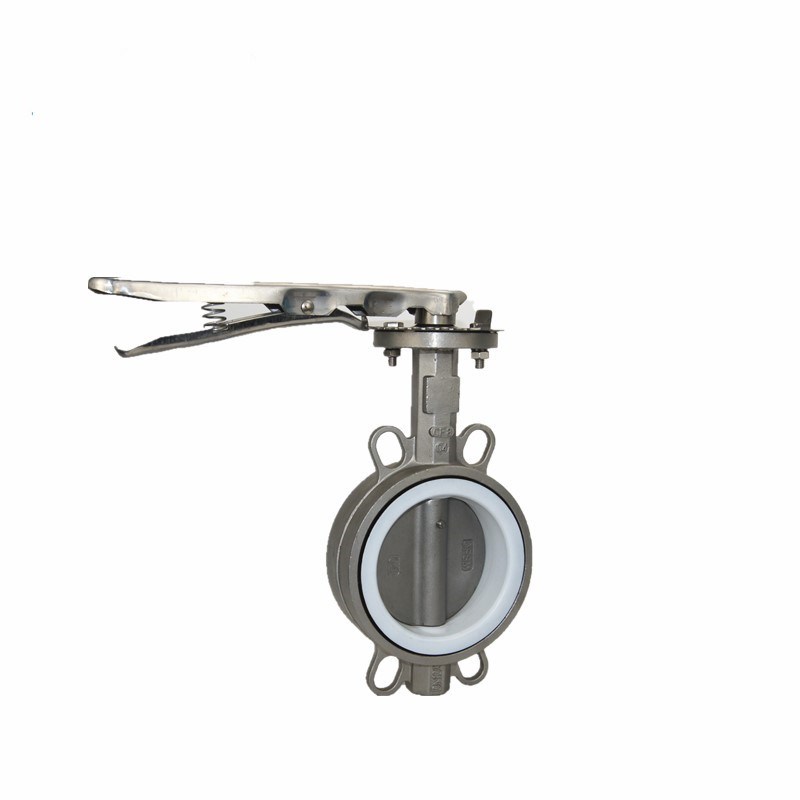 Stainless Steel Disc Tongue-and-Groove Seat Butterfly Valve with Two Holes