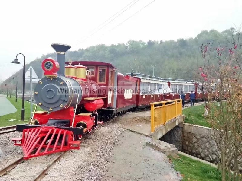 Playground Children Ride Classic Mini Track Train 63 Seats Powered by Diesel