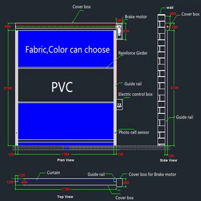 China Wholesale Smart Fast PVC Rolling Door for Industry (HF-1004)