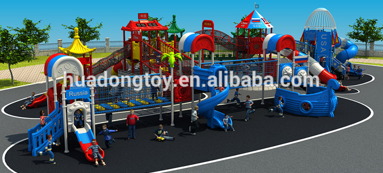 Kid Plastic Slides Outdoor Playground Equipment