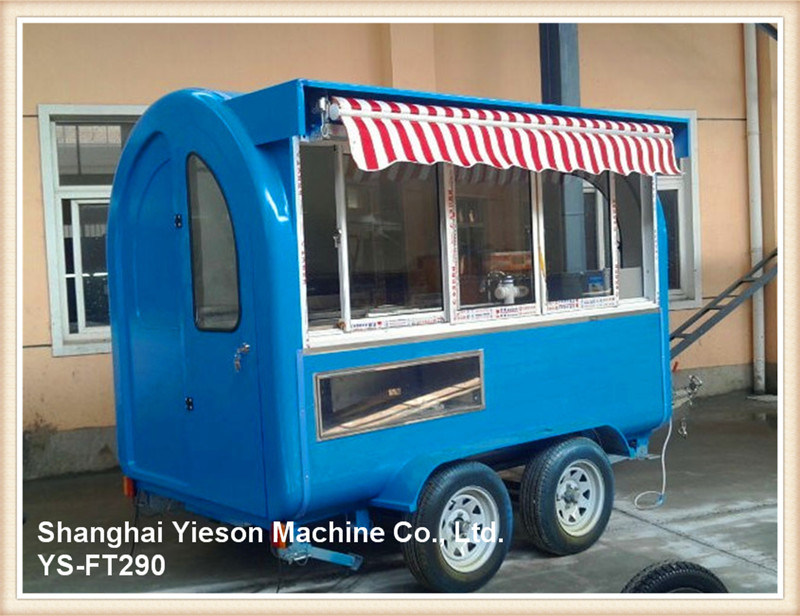 Ys-FT290 Strong Steel Mould Ice Cream Van Mobile Food Trailer