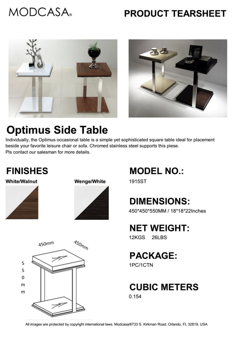 Simple Rustic Design Contemporary Wooden Optimus Side Table