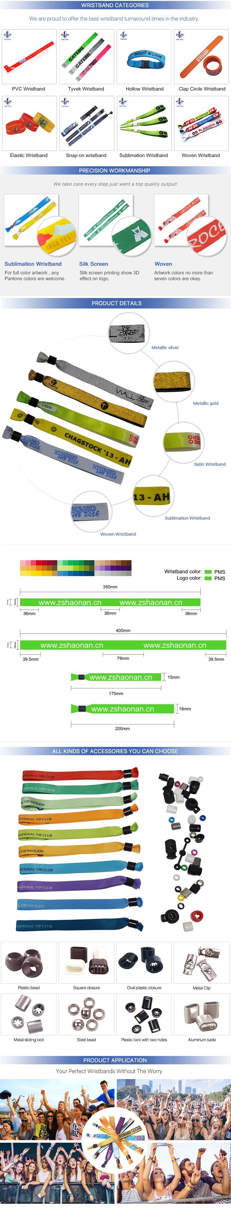 Woven Logo Heat Transfer Elastic Wristband