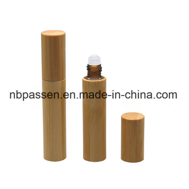 10ml Bamboo Glass Roll-on Bottle for Cosmetic Packaging (PPC-BRB-004)