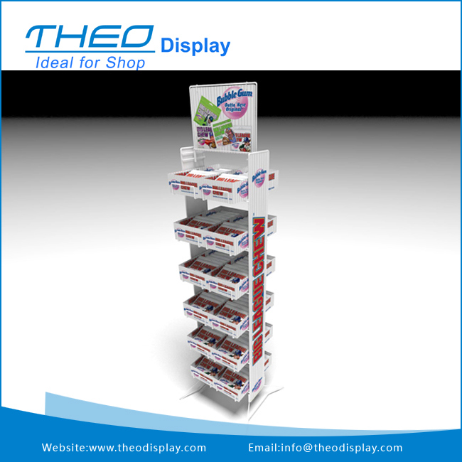 Fashion Design Wire Snack Display Stand for Retail Store and Supermarket