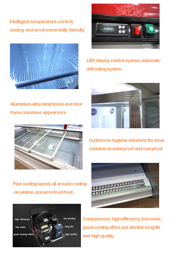 Commercial Customize Size Refrigerated Supermarket Equipment with Ce