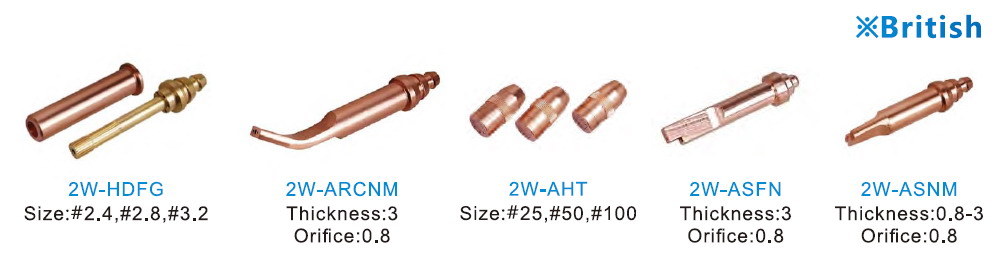 Heavy Duty British Type Cutting Nozzles (2W-HDFG)