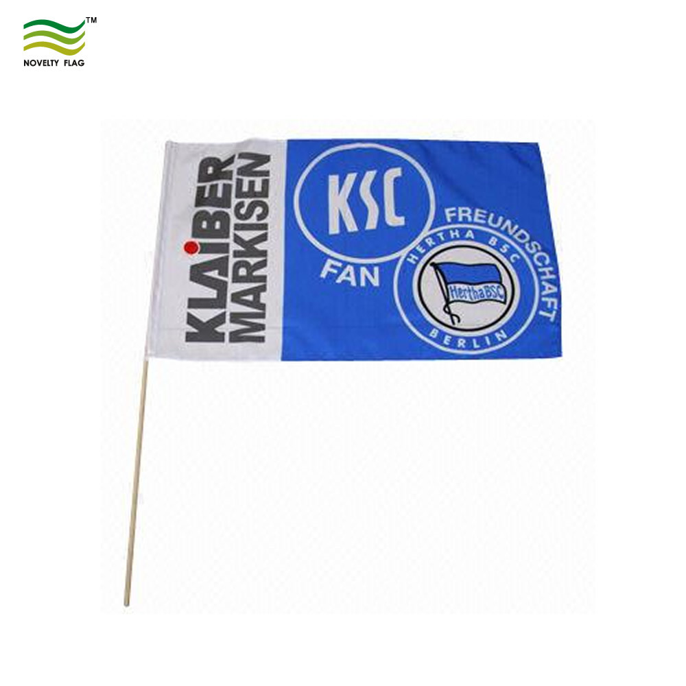 100% Polyester Printing Promotion Hand Stick Flags