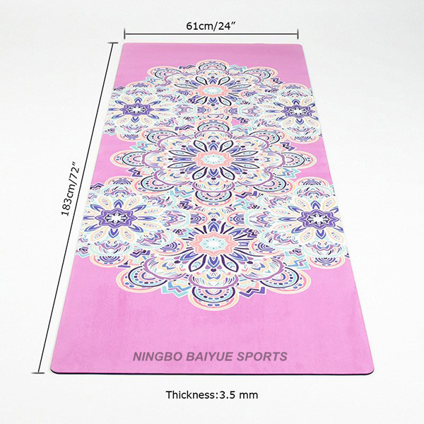 Printing Suede Rubber Yoga Mat