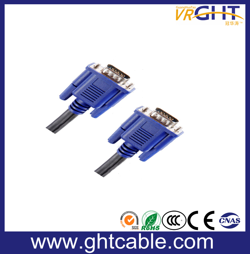 High Quality Male to Male VGA Cable 3+5/3+4/3+6 for Monitor/Projetor (D001)