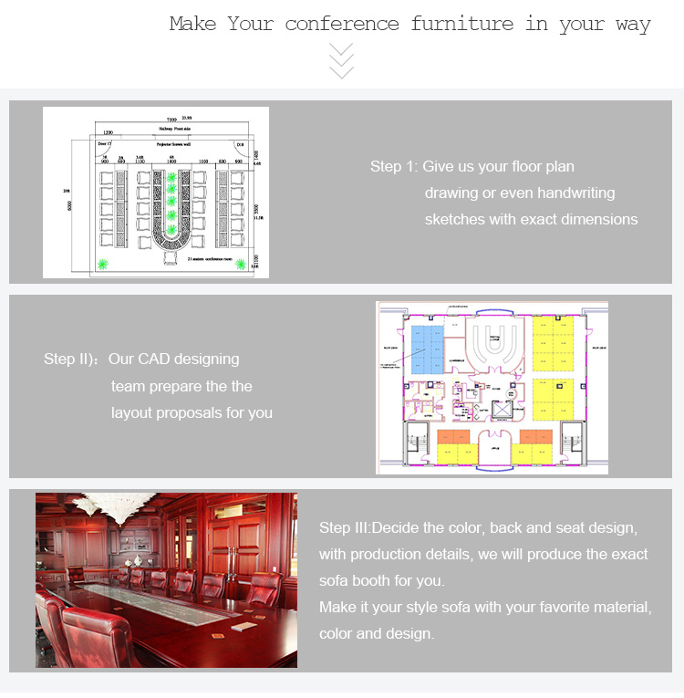 Customer Size Large Meeting Room Laminate Conference Table