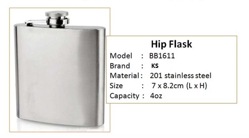 Factory Direct Sales 4 Oz Stainless Steel Hip Flask