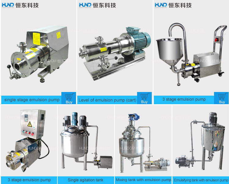 Sanitary Horizontal Inline Homogenizer High Shear Mixer Pump with Hopper