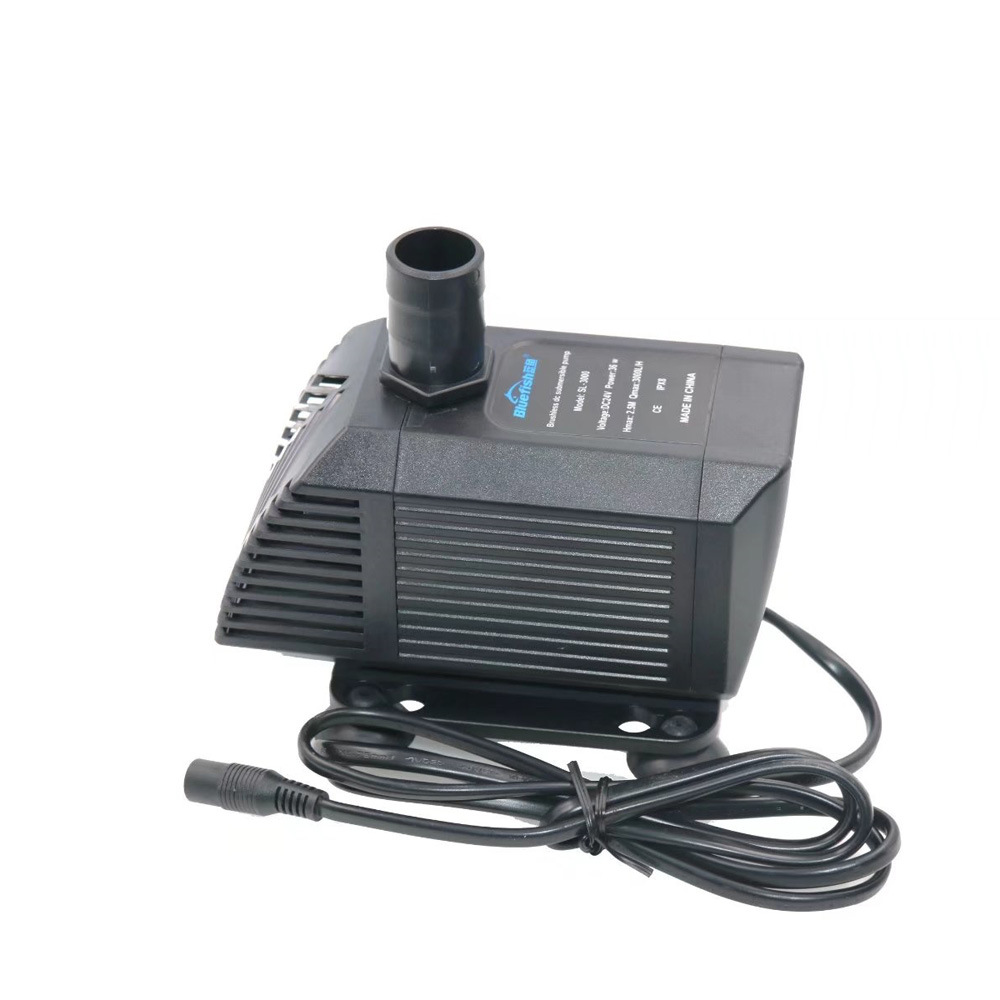 DC 24V Flow 3000L/H Low Noise Submersible Solar Permanent Magnetic Leakageproof Aquarium Pumps