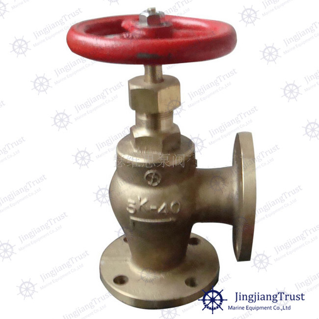 JIS F7302/7304 5kg/Cm2 16kg/Cm2 Cast Bronze Marine Angle Valve