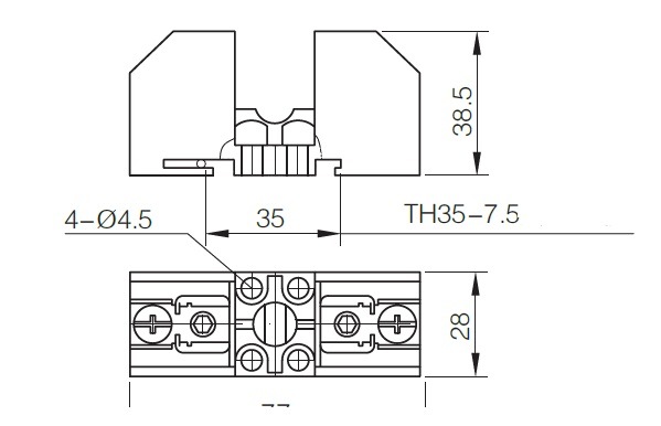 Low Voltage Rt19 Fuse Holder for Cylinder 14X51 Fuse Link