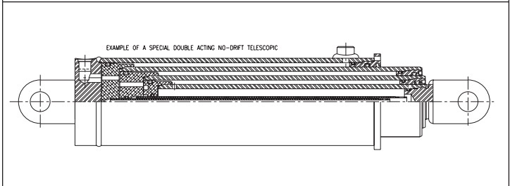 Telescopic Hydraulic Cylinder Single Acting Double Acting Prince Equivalent