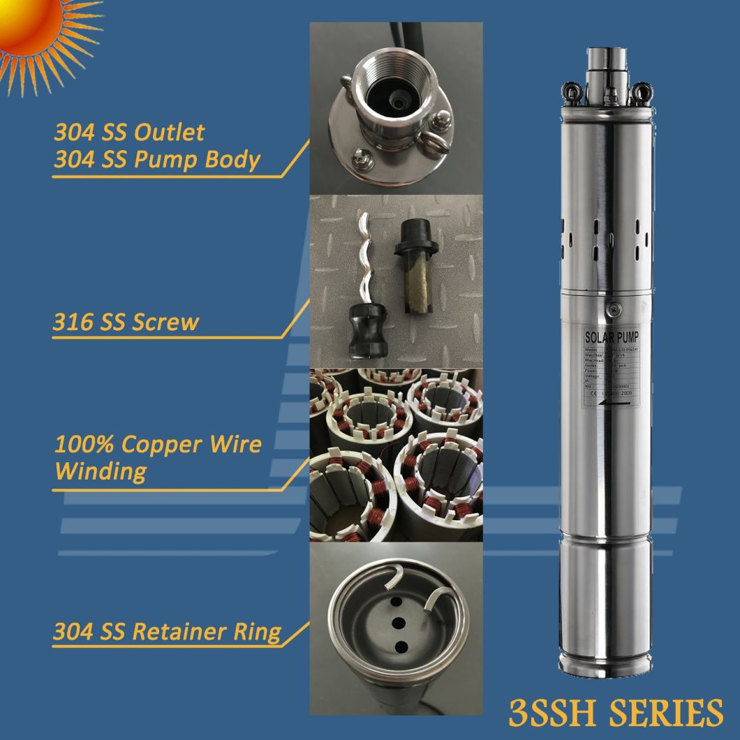 3inch Stainless Steel Solar DC Pump System, Solar Screw Pump, Helical Rotor Pump