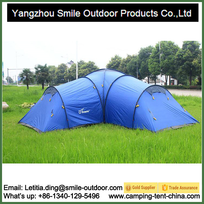 Detachable Removable Reinforced Sealed Big Camping 3-Room Family Tent
