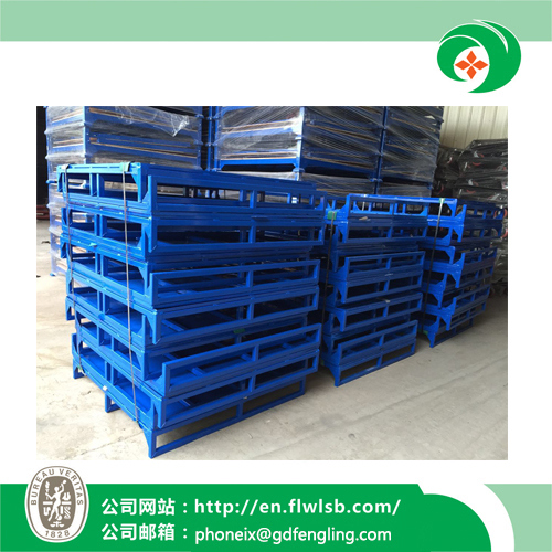 Collapsible Metal Turnover Container for Warehouse Storage