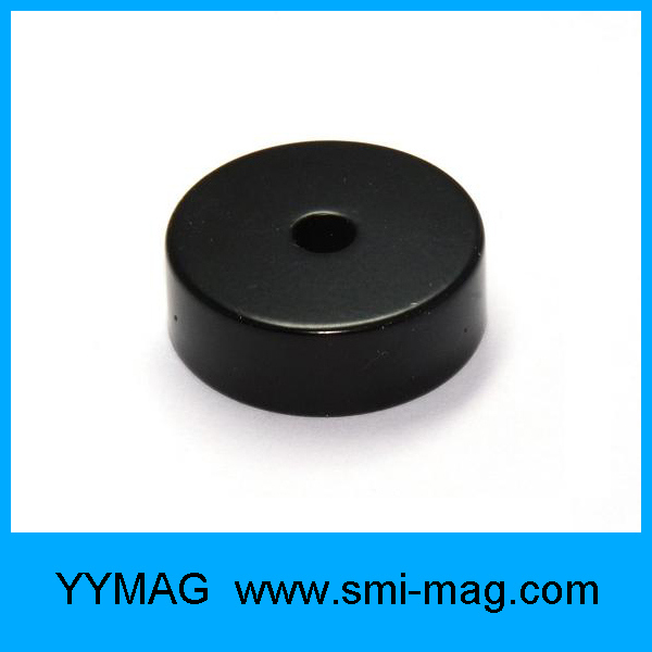 Neodymium Black Epoxy Coating Ring Circle Magnet