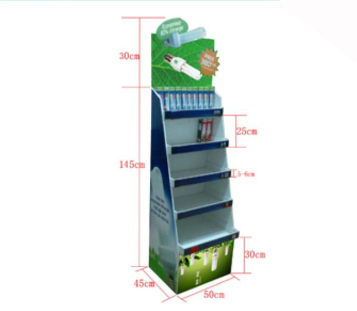 Supermarket Rack Advertising Product/Cardboard Floor Stand Display