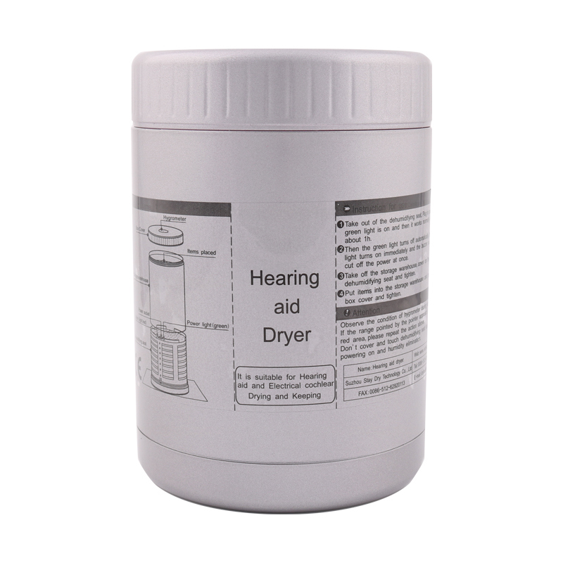 for hearing aid, cochlear, earmold, Electrical drying case with Hygrometer