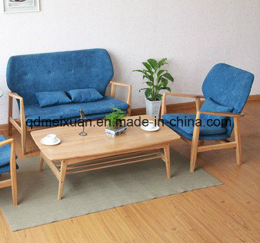 Contracted and Contemporary Sofa Small Family Can Unpick and Wash The Nordic Pure Solid Wood Sofa Sofa Combination (M-X3261)