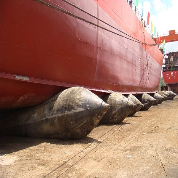 Natural Rubber Airbag as Ship Launching Tool