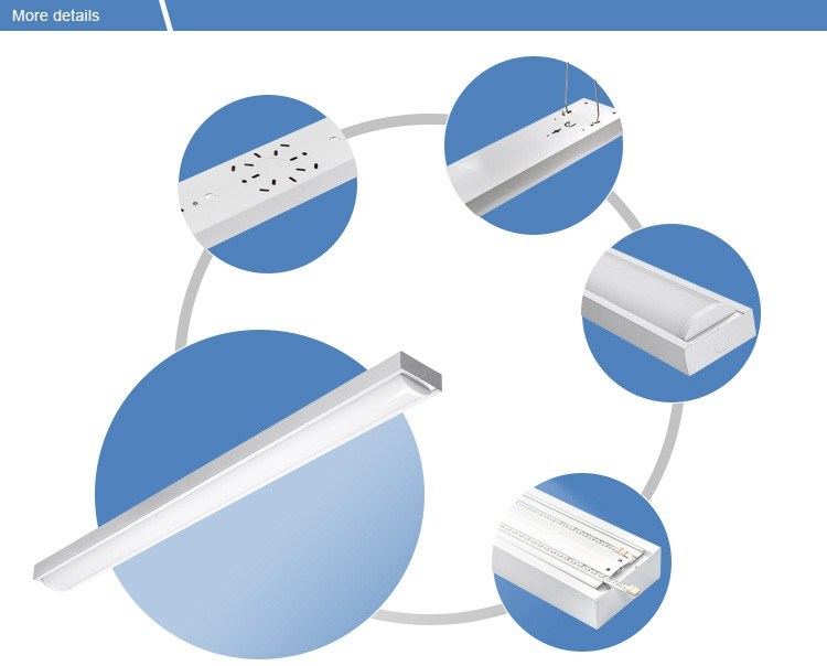 TUV SAA Ce ETL Dlc UL Dimmable LED Lamp Emergency LED Batten Light LED Strips Mounted/ Suspended Sersor LED Ceiling Light