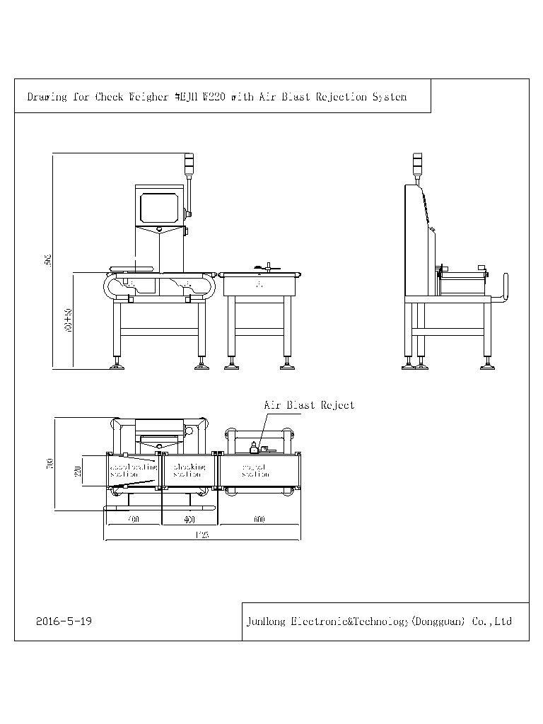 0.5g High Accuracy Online Checkweigher Machine