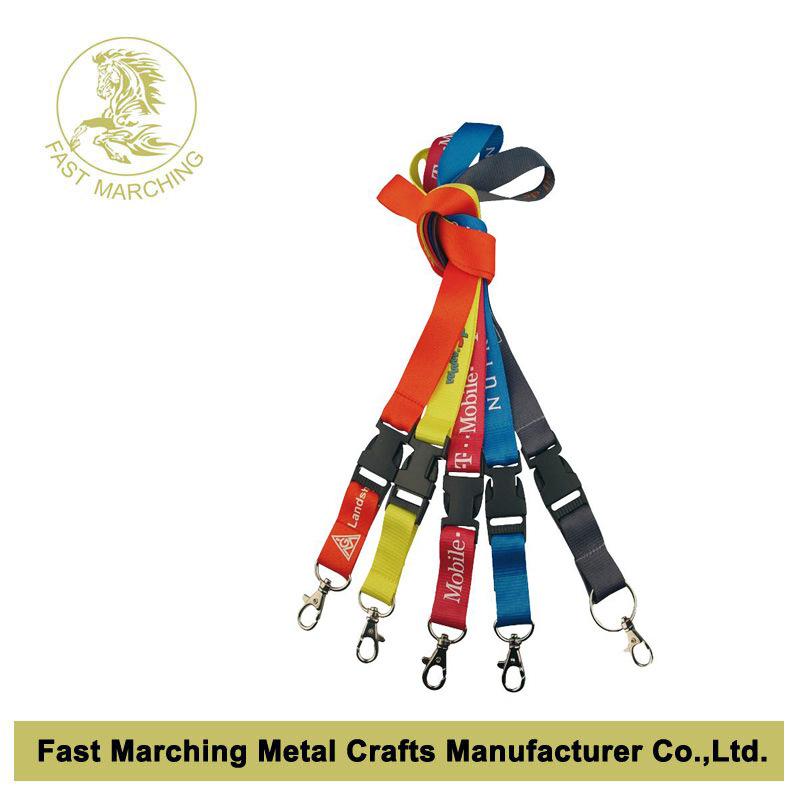 Promotional Custom Heat Transfer Printed Neck Lanyard Ribbon Strap