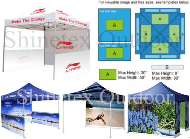 Black White Striped Folding Stall, E-Z up Instant Exhibition Tent