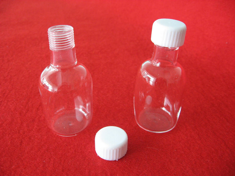 High Purity Clear Quartz Reagent Bottle with Teflon Stopper