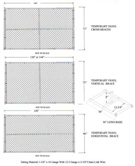 Galvanized Chain Link Temporary Construction Fencing