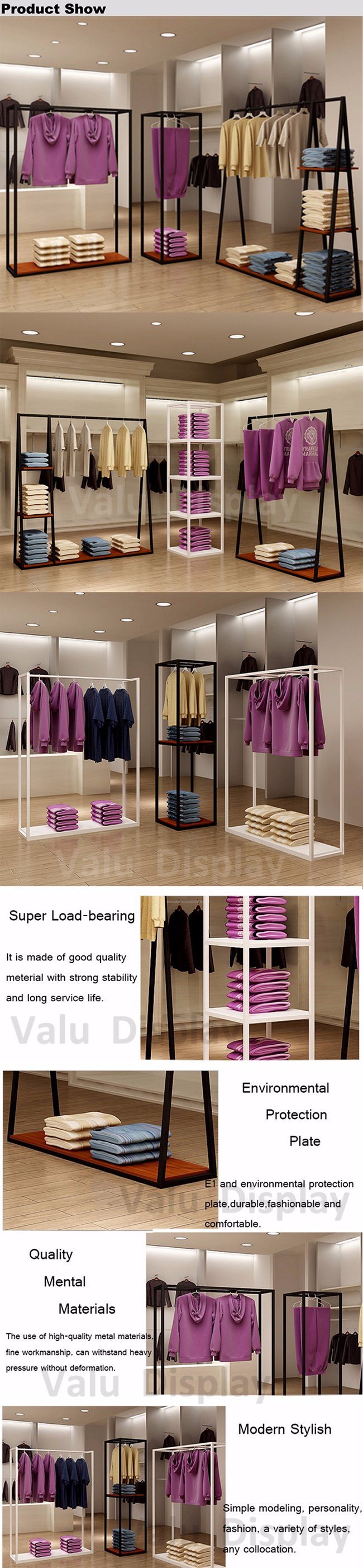 Cheap Shop Fitting Garment Rack Clothes Hanging Stand