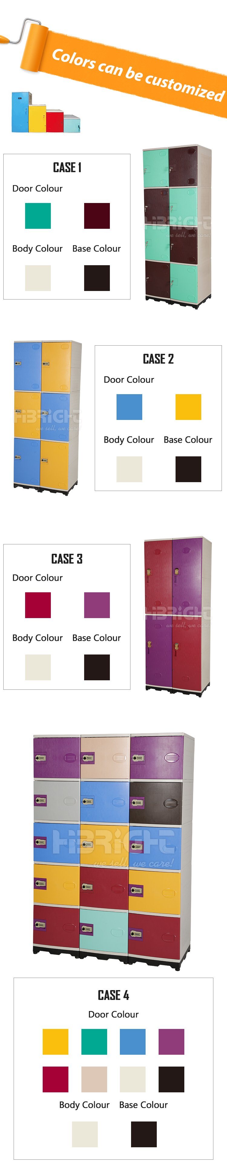 5 Tier Storage Use ABS Plastic Locker