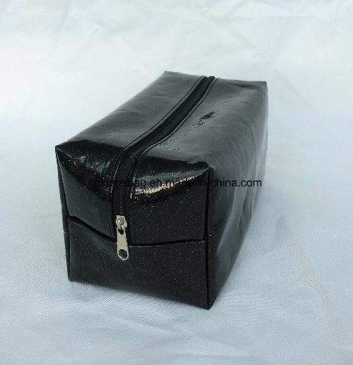 Glitter Shiny PU Makeup Bags&Cases, Cosmetic Bags&Cases Black Colour