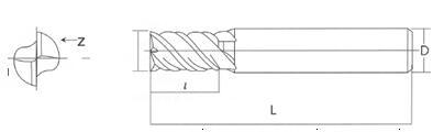 HRC45-60 Tungsten Carbide End Mills