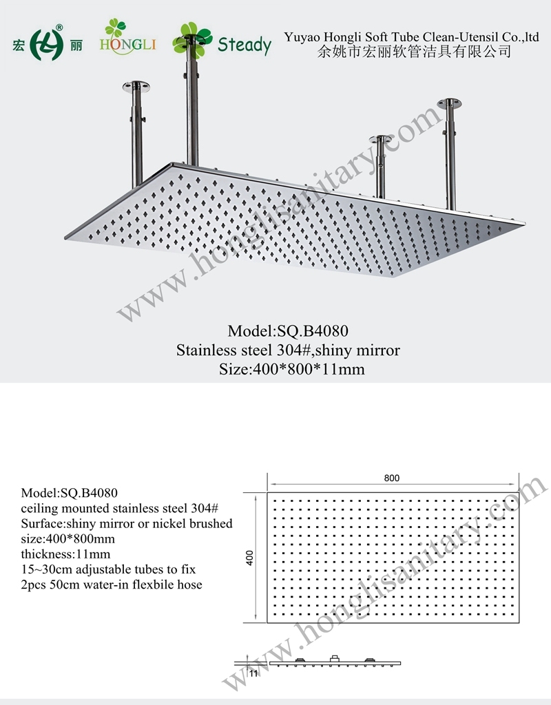 600mm Ceiling Mounted Rainsky Stainless Steel Shower Head