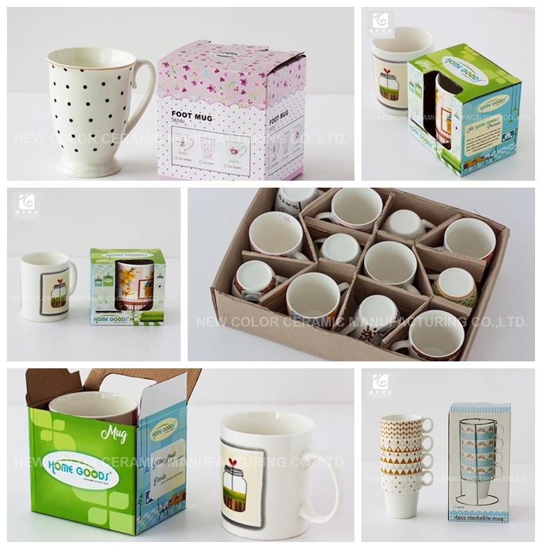 Promotional Customized Design V Shape Porcelain Coffee Cup