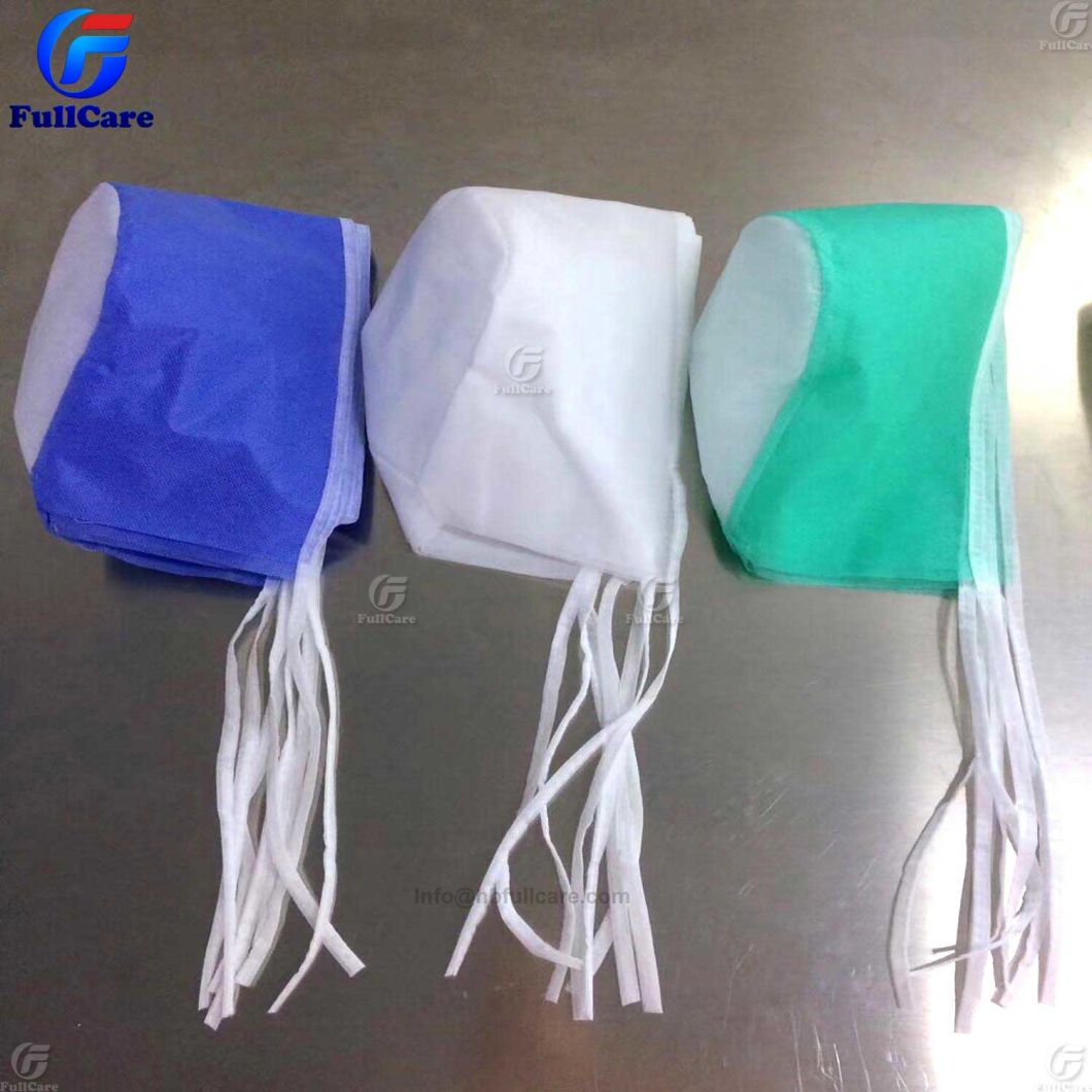 Dental/Hospital/Clinic/Nonwoven/SMS/Surgical/PP/Round/Crimped/Pleated/Strip/Medical Disposable Clip Mob Cap, PE Bouffant, Nurse, Shower Bathing Hotel Doctor Cap