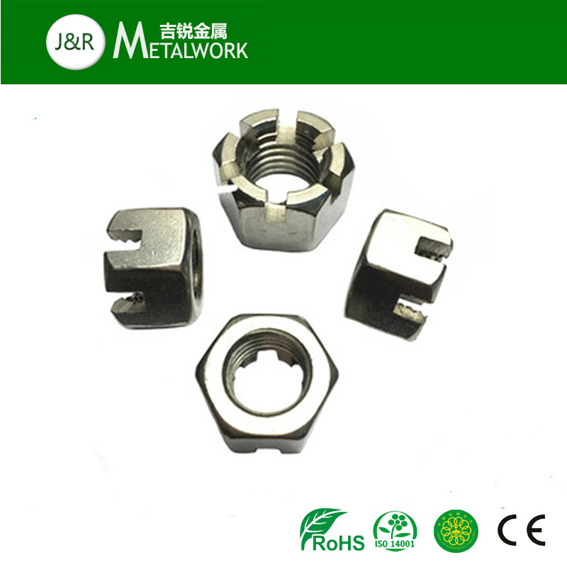 Galvanized Carbon Steel Castle Nut for Truck (DIN934)