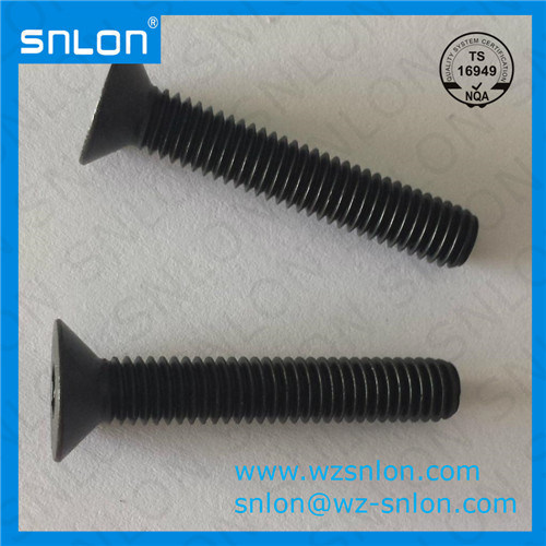 Flat Head Socket Screws Black Zinc