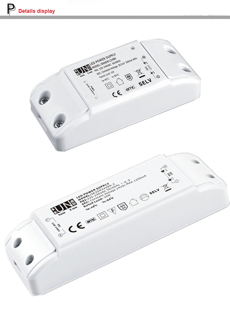 Constant Current Switching Power Supply 3W 6W 12W 30W with Ce for Ceiling Lighting