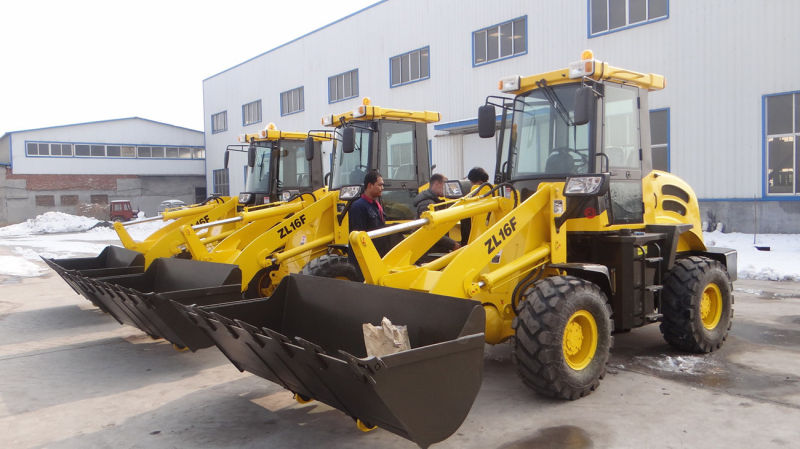 1.6ton Front Hydraulic Wheel Loader with Snow Implements