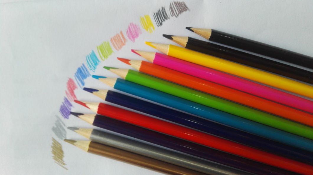 High Quality 12 Color Pencils in Paper Box, Color Pencils Box Set