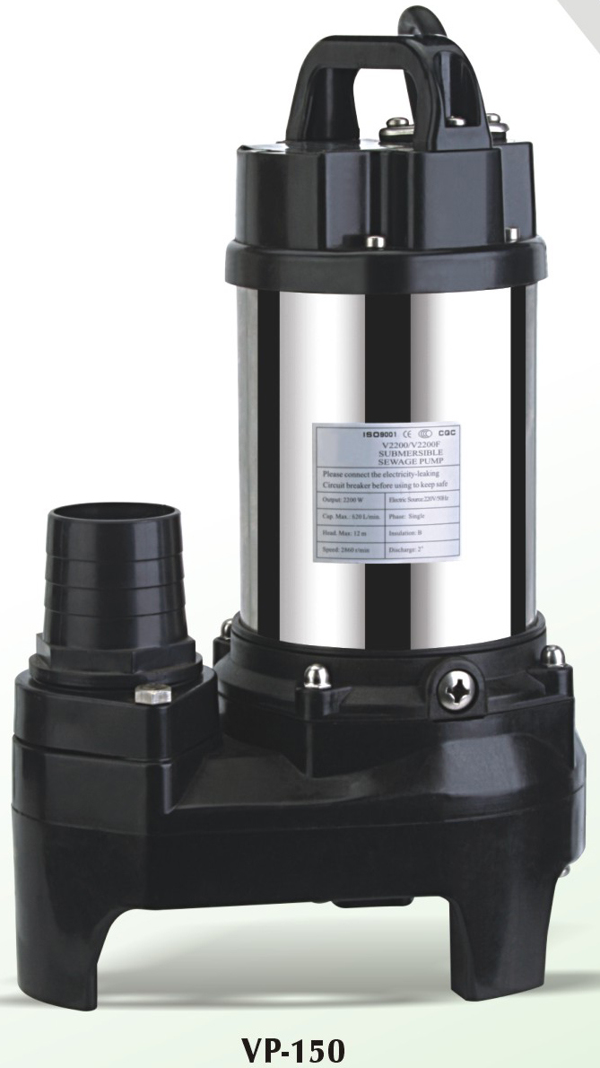 CE Approved Cast Iron Stainless Steel Sewage Submersuble Pump (WQ40-11-2.2)